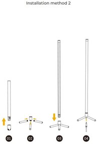 Lampada da Pavimento LED 12W RGB+CCT Smart e da Telecomando