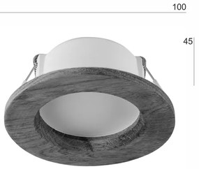 Faretto LED WOODY SPOT 5,5W 230V 4000K noce Ø 10 cm