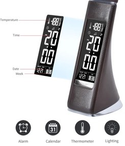 Immax 08948L - Lampada da tavolo LED dimmerabile con display LEATHER LED/7W/230V