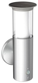 Applique Solare in Acciaio INOX con Sensore di Movimento IP54 Colore Bianco Naturale 4.000K