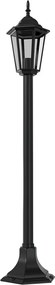 Paletto Lanterna Vintage 100cm E27 IP54 Nero - Serie Tosca