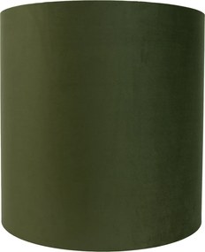 Paralume in velluto verde 40/40/40 con interno dorato