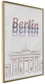 Poster  Pastel Berlin  Cornice Quadri Cornice d'oro, Larghezza x Altezza Home decor 20x30