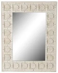 Specchio da parete DKD Home Decor Bianco Legno di mango Decapaggio (93,5 x 4,7 x 120,3 cm)