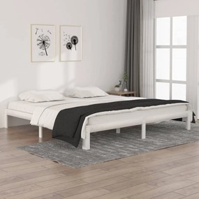 Giroletto Bianco in Legno Massello di Pino 200x200 cm 810386