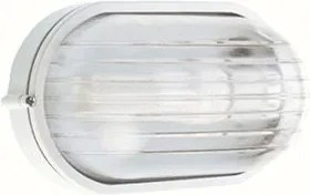 Lampada Plafoniera Ovale Piccola Colore Bianco per Esterno Linea Industriale Sovil...