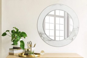 Specchio rotondo stampato Marmo bianco fi 50 cm