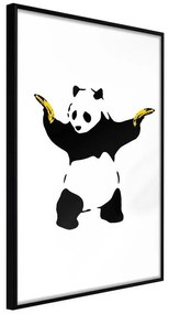 Poster Banksy: Panda With Guns  Cornice Quadri Cornice nera, Larghezza x Altezza Home decor 30x45