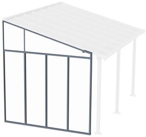 Pannello per pergola in acrilico grigio L 257 x H 305 cm x Sp 67 mm