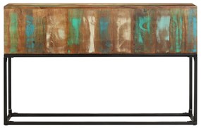 Tavolo consolle 120x30x75 cm in legno massello di recupero