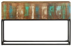 Tavolo consolle 120x30x75 cm in legno massello di recupero