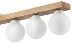 Lampadario a plafone MATTE 2xE27/15W/230V + 3xG9/5W/230V bianco/quercia