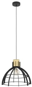 Eglo 43769 - Lampadario a sospensione con filo STILLINGTON 1xE27/40W/230V nero