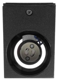 Applique Quadrata Bidirezionale IP65 - GU10 Nero