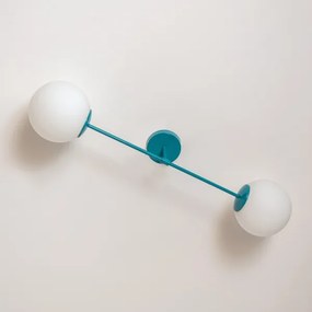 Plafoniera MOON 2xE27/15W/230V turchese