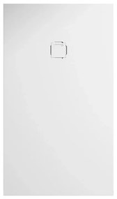 Piatto doccia 100x120 in marmoresina bianco con griglia in acciaio inox Harmony