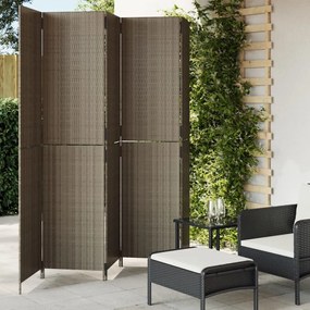 Divisorio Per Ambienti A 5 Pannelli Grigio İn Polyrattan /