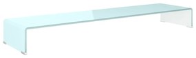 Supporto tv / rialzo monitor in vetro verde 120x30x13 cm