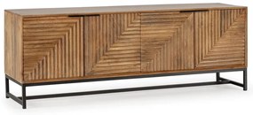 Mobile TV di colore naturale in mango massiccio 160x58x40 cm Nereida – MOME