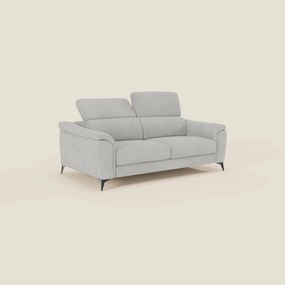Arcos Divano 3 posti - piedini alti e poggiatesta reclinabili in microfibra impermeabile T11 grigio chiaro