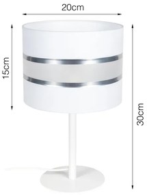 Lampada da tavolo CORAL 1xE27/60W/230V bianco