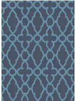 Gittertapete Treillage von Cole & Son - Blue on Midnight