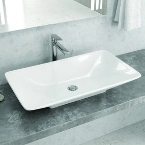 Lavabo da appoggio 70cm in ceramica Litos-1685 - KAMALU