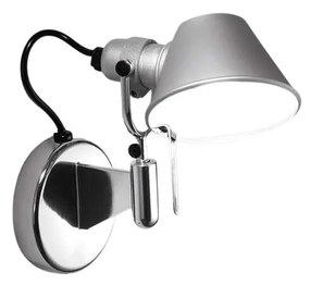 Artemide - Tolomeo Micro Faretto Applique da Parete senza Interruttore E14 Alu Artemide