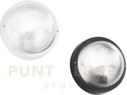 Applique turtle nera tonda liscia in vetro ip54 1 luce attacco e27 ...