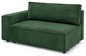 Modulo divano in velluto a coste verde, angolo sinistro Nihad modular - Bobochic Paris