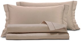 Completo letto matrimoniale raso tortora SmartDecoHome