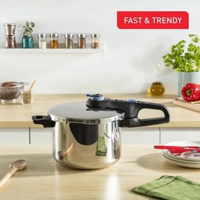 Tefal - Set pentole a pressione 4/6 l SECURE TRENDY acciaio inox