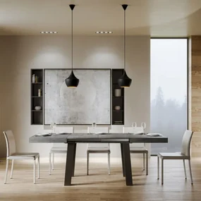 Tavolo BRIDGE 90x130 Cemento allungabile a 234 cm