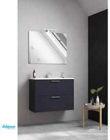 Mobile Bagno Vitra "Mia" Sospeso Da 80 cm Con Due Cassetti Colore Antracite