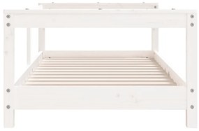 Giroletto per bambini bianco 70x140cm in legno massello di pino