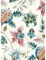 Clarke & Clarke Carta da parati Sizergh - Teal/ Berry