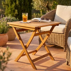 SOLEA - tavolino da giardino pieghevole in legno massiccio di acacia
