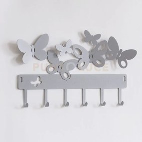 Porta chiavi butterfly alluminio in ferro 31x17cmh