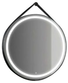 Specchio con illuminazione integrata completo di faretto bagno tondo L 60 x H 60 x P 3 cm