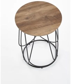 Tavolino NUBIRA 51x40 cm nero/noce