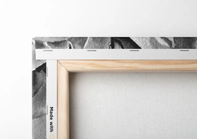 Quadro su tela – Peonie in bianco e nero