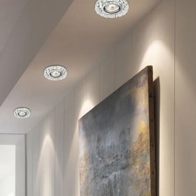 LUXERA 71074 - Plafoniera CRYSTALS 1xGU10/50W/230V + STRISCIA LED