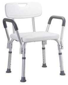 Sgabello 56x66 cm argento/bianco