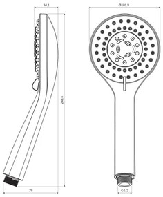OMNIRES YOSEMITE-RCR - Doccia portatile YOSEMITE cromo lucido