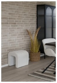 Sgabello bianco in tessuto bouclé Colma - House Nordic