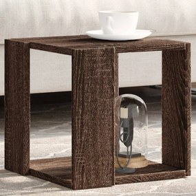 Tavolino Da Salotto Rovere Marrone 32x32x30cm Legno Multistrato /