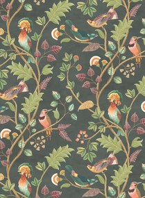 Osborne & Little Tapete Mayani - Fir/ Plum