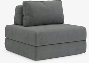 Rift poltrona letto con materasso alto 24 cm e memory foam - schienale mobile e tessuto smacchiabile T31