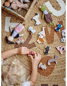 Tappeto rotondo di colore naturale in iuta ø 130 cm Dinne – Bloomingville Mini