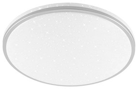 Plafoniera Moderna Silin Plastica Cromo Opaco Led Integrato 16W 4000K